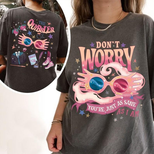 2 Slides, Wizard School Fandom  Shirt,Wizard School House Tee, The Quibbler Shirt, Just As Sane As I Am, Gift For Friends, Bookish Shirt