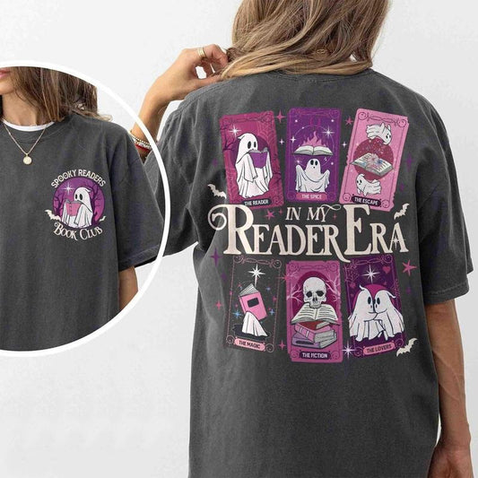 2 Slides,The Reader Tarot Card  Shirt, the Reader Tarot Card Shirt, Spooky Reader Shirt,Spooky Readers Book Clubs Halloween,Tarot Lover Cotton Crewneck Casual