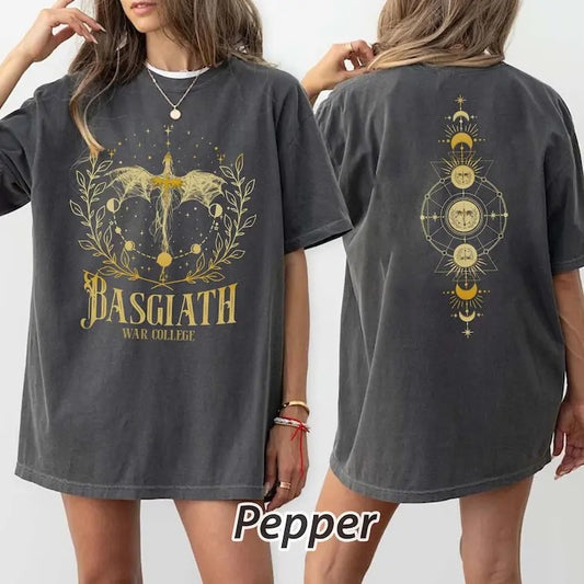 2 slides,  Basgiath War tshirt, Fourth Wing, Shirt For Book Lover, Fantasy Reader, Bookish Shirt, Fantasy Book Reader, "Fly or Die" Design, Book