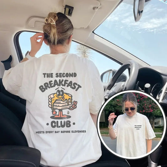 2 slides,  The Second Breakfast Club shirt. Fantasy book shirt. Small Elf shirt. Book T-shirt. Book lover shirt. Second Breakfast
