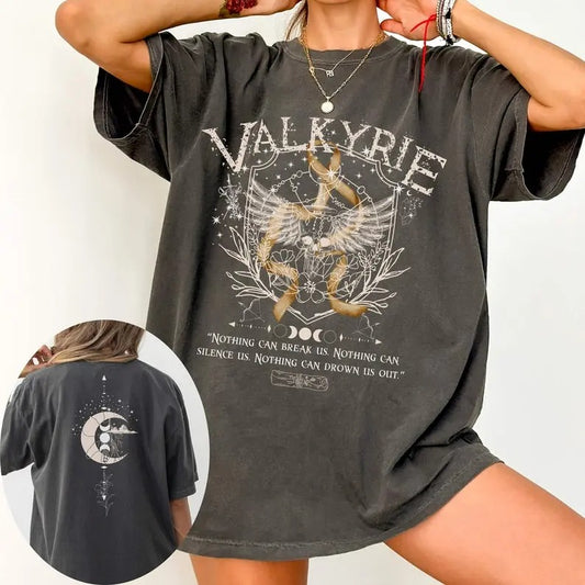 2 slides,  Valkyrie Shirt, ACOTAR Tee, Nesta Archeron, Velaris Shirt, Sarah J Maas Merch, Valkyrie Shirt, Lady Death, Nessian Apparel