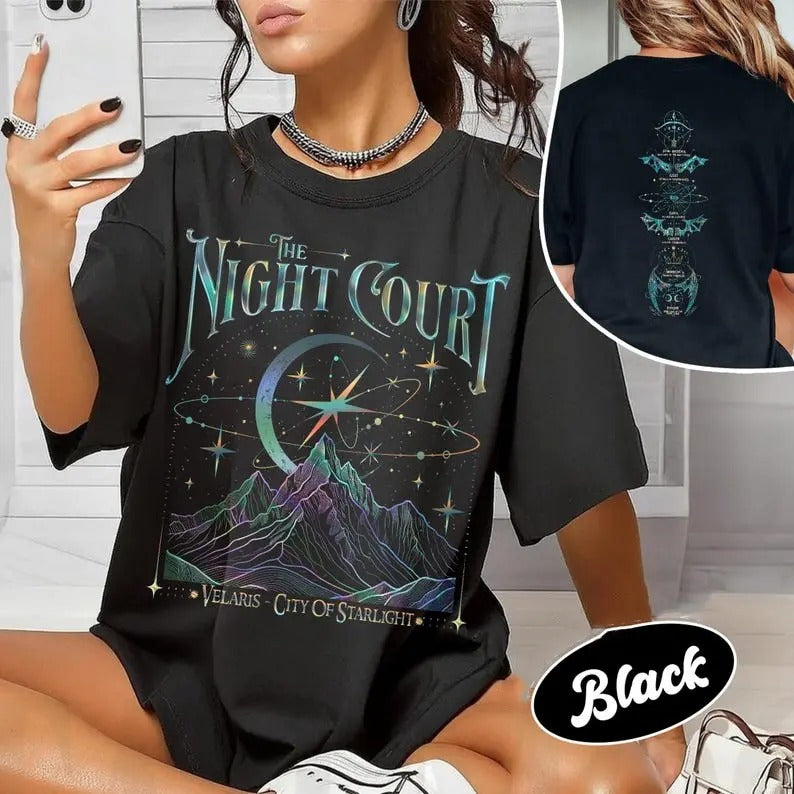 2 slides, Velaris The Night Court Acotar  Shirt, Velaris The Night Court Shirt, Court Of Dreams, Inner Circle Acotar Tee