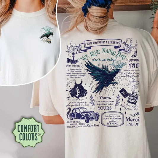 2 slides, We Love Rainy Days T- Shirt, Don't We Baby Shirt,  Series Shirt, Bookish Tee, Book Lover Gift, Romance Books