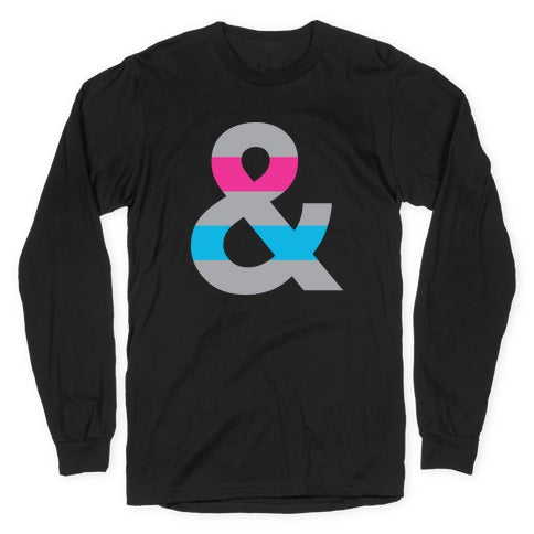 Androgynous Ampersand Longsleeve Tee Hoodie, Sweatshirt | CoreVibeTees.com (Image 1)