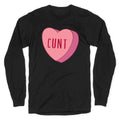 Cunt Candy Heart  Longsleeve Tee Hoodie, Sweatshirt | CoreVibeTees.com (Image 1)