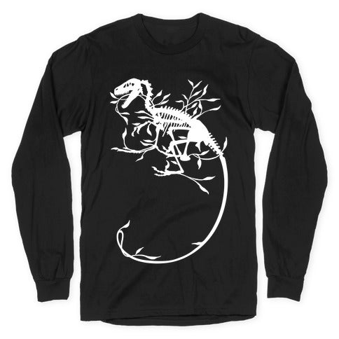 Floral Dinosaur Longsleeve Tee Style001 Hoodie, Sweatshirt | CoreVibeTees.com (Image 1)