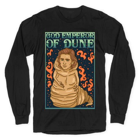 God Emperor Of Dune Timoth√©e Chalamet Longsleeve Tee Hoodie, Sweatshirt | CoreVibeTees.com (Image 1)