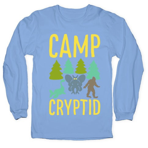 Camp Cryptid White Print Longsleeve Tee Hoodie, Sweatshirt | CoreVibeTees.com (Image 2)