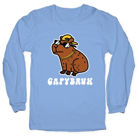 Capybruh Longsleeve Tee Hoodie, Sweatshirt | CoreVibeTees.com (Image 2)