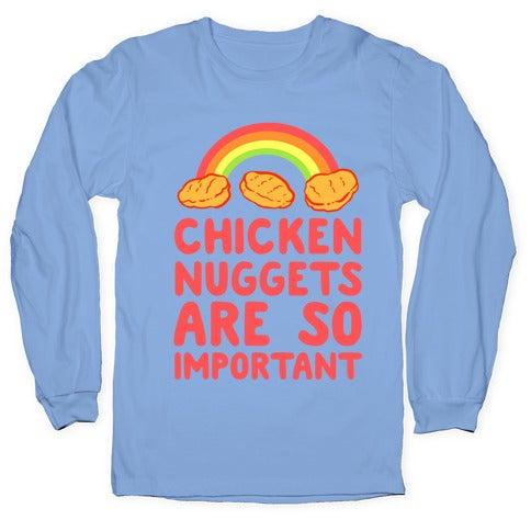 Chicken Nuggets Are So Important Longsleeve Tee Hoodie, Sweatshirt | CoreVibeTees.com (Image 2)