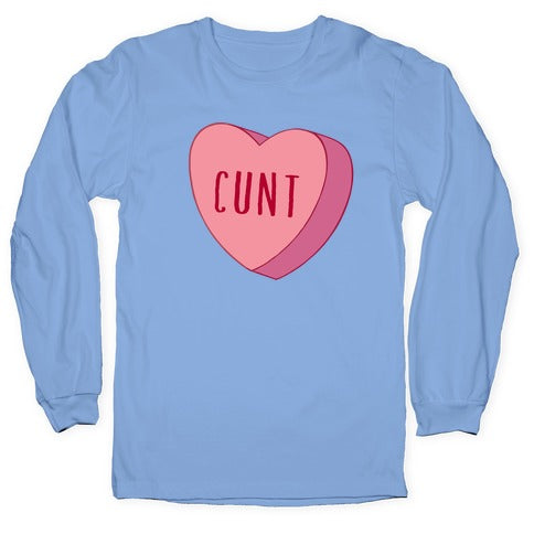 Cunt Candy Heart  Longsleeve Tee Hoodie, Sweatshirt | CoreVibeTees.com (Image 2)