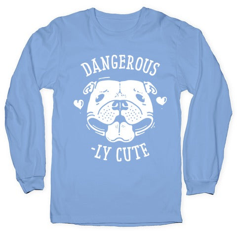 Dangerously Cute Pit Bull Longsleeve Tee Hoodie, Sweatshirt | CoreVibeTees.com (Image 2)