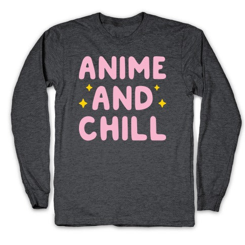 Anime And Chill Longsleeve Tee Hoodie, Sweatshirt | CoreVibeTees.com (Image 3)