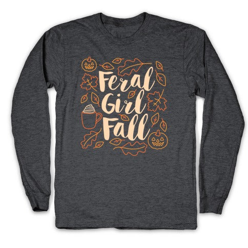 Basic Feral Girl Fall Longsleeve Tee Hoodie, Sweatshirt | CoreVibeTees.com (Image 3)