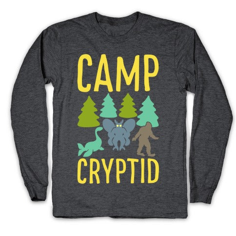Camp Cryptid White Print Longsleeve Tee Hoodie, Sweatshirt | CoreVibeTees.com (Image 3)