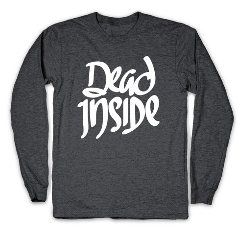 Dead Inside Longsleeve Tee Hoodie, Sweatshirt | CoreVibeTees.com (Image 3)