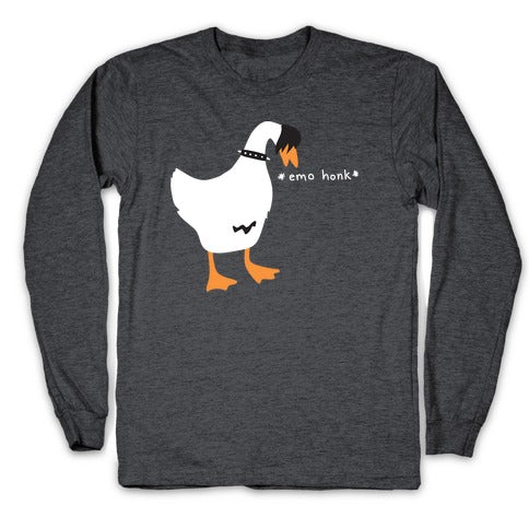 Emo Honk Goose Longsleeve Tee Hoodie, Sweatshirt | CoreVibeTees.com (Image 3)