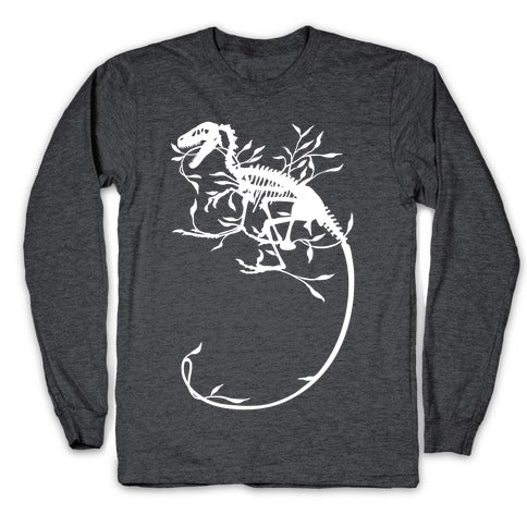 Floral Dinosaur Longsleeve Tee Style001 Hoodie, Sweatshirt | CoreVibeTees.com (Image 3)