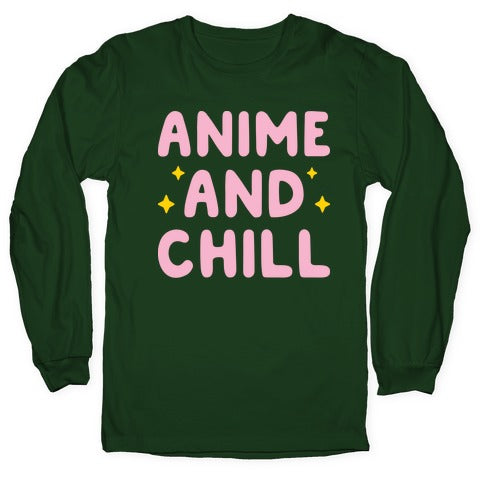 Anime And Chill Longsleeve Tee Hoodie, Sweatshirt | CoreVibeTees.com (Image 4)