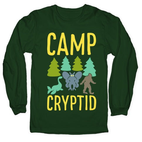 Camp Cryptid White Print Longsleeve Tee Hoodie, Sweatshirt | CoreVibeTees.com (Image 4)