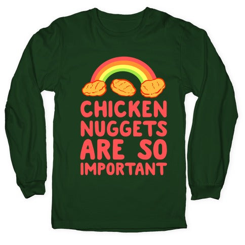 Chicken Nuggets Are So Important Longsleeve Tee Hoodie, Sweatshirt | CoreVibeTees.com (Image 4)