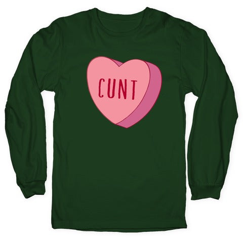 Cunt Candy Heart  Longsleeve Tee Hoodie, Sweatshirt | CoreVibeTees.com (Image 4)
