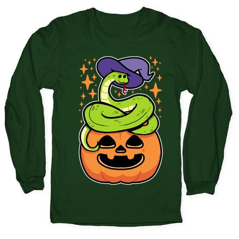 Cute Halloween Snake Longsleeve Tee Hoodie, Sweatshirt | CoreVibeTees.com (Image 4)