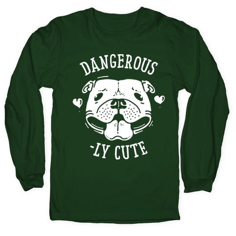 Dangerously Cute Pit Bull Longsleeve Tee Hoodie, Sweatshirt | CoreVibeTees.com (Image 4)