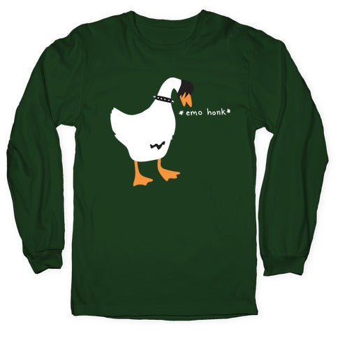 Emo Honk Goose Longsleeve Tee Hoodie, Sweatshirt | CoreVibeTees.com (Image 4)