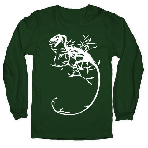 Floral Dinosaur Longsleeve Tee Style001 Hoodie, Sweatshirt | CoreVibeTees.com (Image 4)