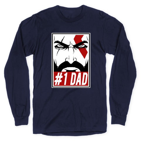#1 Dad: Kratos Longsleeve Tee