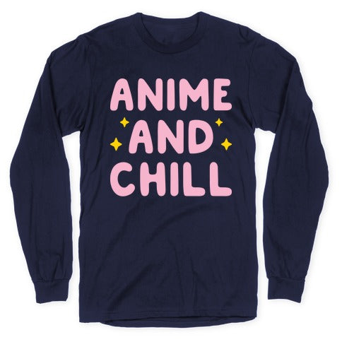 Anime And Chill Longsleeve Tee Hoodie, Sweatshirt | CoreVibeTees.com (Image 5)