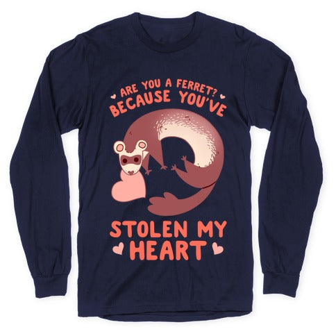 Are You A Ferret? Because You've Stolen My Heart Longsleeve Tee Style001 Hoodie, Sweatshirt | CoreVibeTees.com (Image 5)
