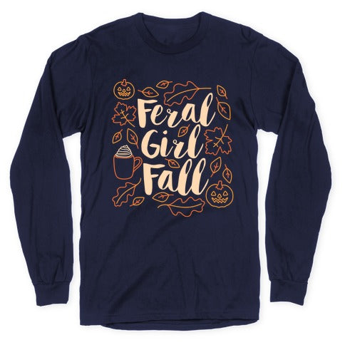 Basic Feral Girl Fall Longsleeve Tee Hoodie, Sweatshirt | CoreVibeTees.com (Image 5)