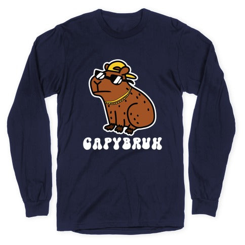 Capybruh Longsleeve Tee Hoodie, Sweatshirt | CoreVibeTees.com (Image 5)
