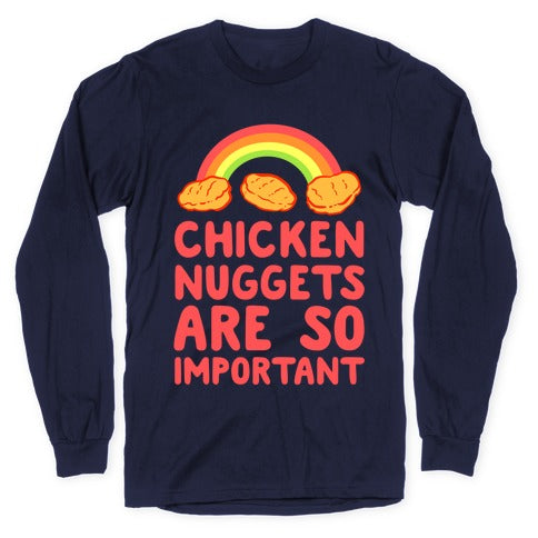 Chicken Nuggets Are So Important Longsleeve Tee Hoodie, Sweatshirt | CoreVibeTees.com (Image 5)