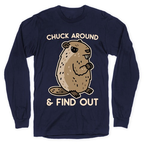 Chuck Around And Find Out Woodchuck Longsleeve Tee Hoodie, Sweatshirt | CoreVibeTees.com (Image 5)