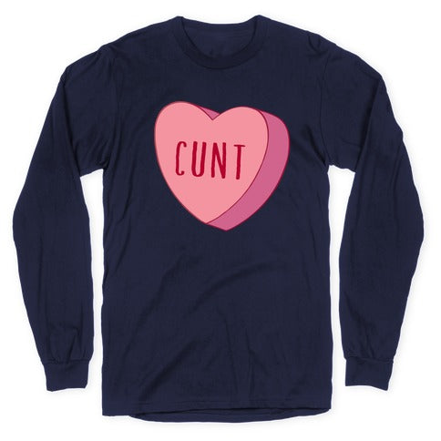 Cunt Candy Heart  Longsleeve Tee Hoodie, Sweatshirt | CoreVibeTees.com (Image 5)