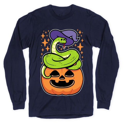 Cute Halloween Snake Longsleeve Tee Hoodie, Sweatshirt | CoreVibeTees.com (Image 5)