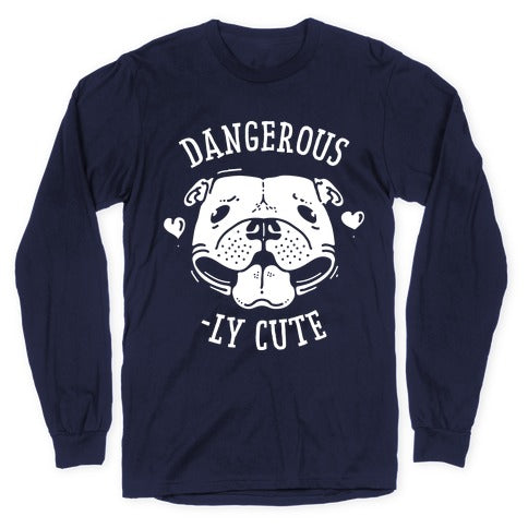 Dangerously Cute Pit Bull Longsleeve Tee Hoodie, Sweatshirt | CoreVibeTees.com (Image 5)