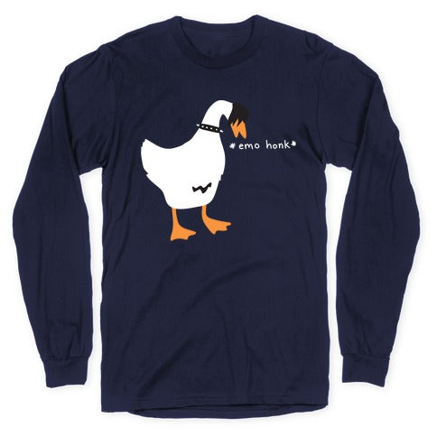 Emo Honk Goose Longsleeve Tee Hoodie, Sweatshirt | CoreVibeTees.com (Image 5)