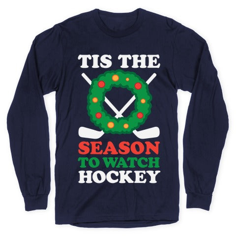'Tis The Season To Watch Hockey Longsleeve Tee Hoodie, Sweatshirt | CoreVibeTees.com (Image 5)