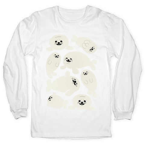 Baby Seals Pattern Study Longsleeve Tee Hoodie, Sweatshirt | CoreVibeTees.com