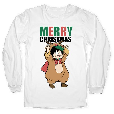 Deku Reindeer Christmas Parody Longsleeve Tee Hoodie, Sweatshirt | CoreVibeTees.com