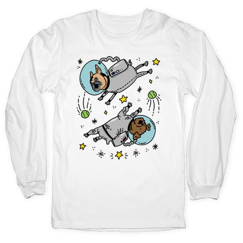 Dogs In Space Longsleeve Tee Hoodie, Sweatshirt | CoreVibeTees.com