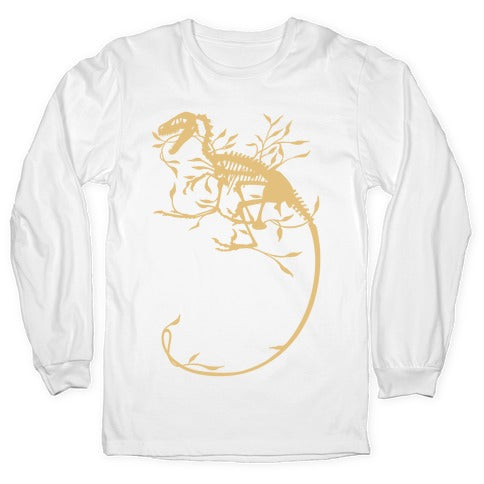 Floral Dinosaur Longsleeve Tee Hoodie, Sweatshirt | CoreVibeTees.com