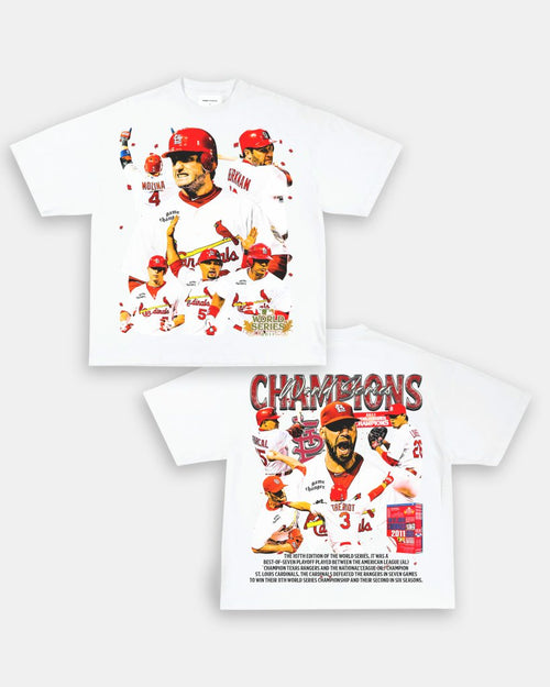 2011 WORLD SERIES CHAMPS - CARDINALS TEE - [DS] Hoodie, Sweatshirt | CoreVibeTees.com (Image 1)