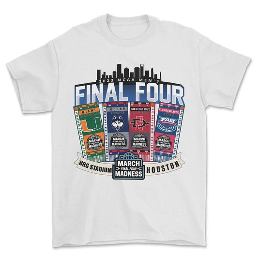 2023 NCAA Final Four Shirt, Game Day Merch, Vintage College Apparel, Graphic Tee Sport Menswear