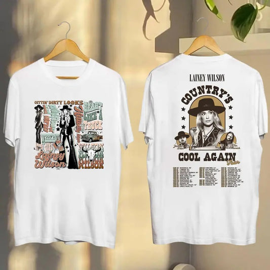 2024 Lainey Wilson Country's Cool Again Tour Shirt, Lainey Wilson Fan Shirt, Lainey Wilson 90s Vintage Shirt Classic Cotton