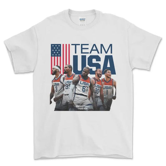 2024 Paris USA Team Basketball T-Shirt, graphic sports tees for men